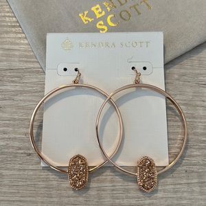Kendra Scott Rose Gold Elora hoop earrings